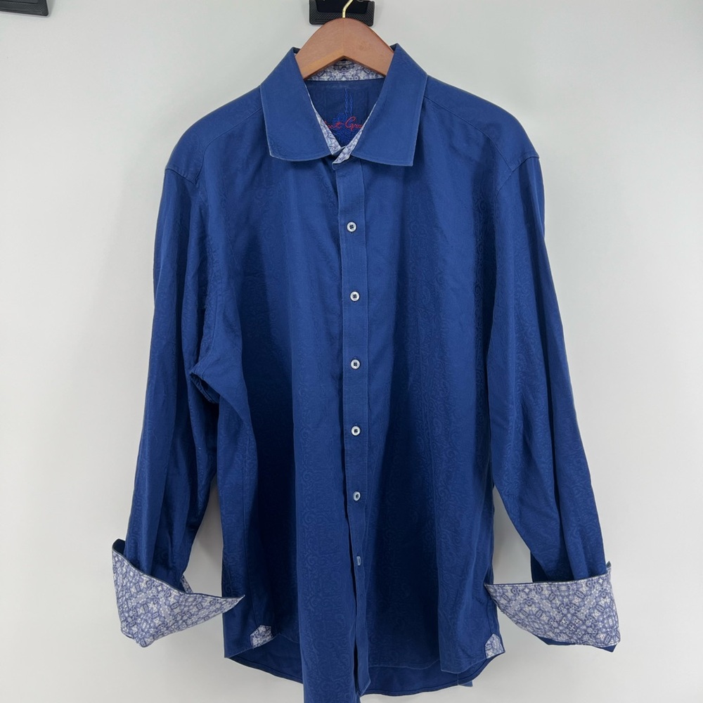 Robert Graham Blue long sleeve button up XL